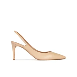 Angelique Zapatos destalonados de tacón medio en piel beige