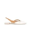 Anquetta Zapatos planos de punta fina en piel blanco roto