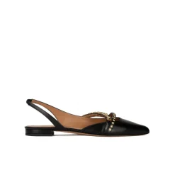Anquetta Zapatos planos de punta fina en piel color negro