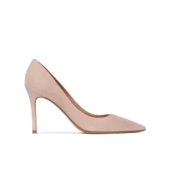 Aqua Zapatos de tacón de 90mm y punta fina en ante nude