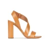 Aquira Sandalias camel de piel con tacón alto ancho