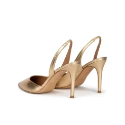 Danique Zapatos dorados de piel con tacón stiletto y punta fina