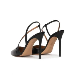 Dominique Zapatos destalonados de punta afilada y tacón alto en piel color negro