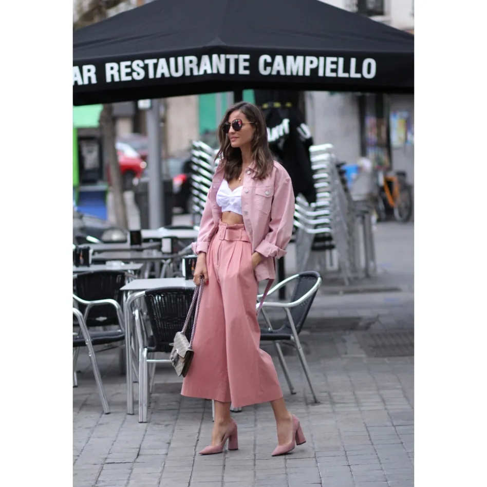 Janie Zapatos de salón de tacón alto en ante rosa