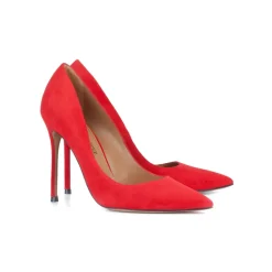 Kameron Stilettos realizados en ante rojo