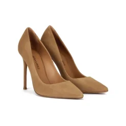 Kameron Zapatos de tacón alto y punta fina en ante camel