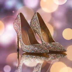 Kameron Zapatos de salón con tacón alto en glitter multicolor