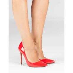 Kameron Zapatos de salón con tacón alto en charol rojo