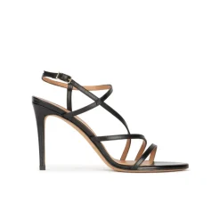 Marquesa Sandalias de tacón alto en piel color negro