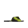 Quetty Sandalias planas con lazo en tejido verde y negro