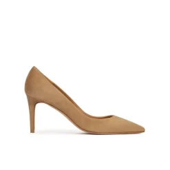 Quimera Zapatos de punta con tacón de 7,5 cms en ante camel