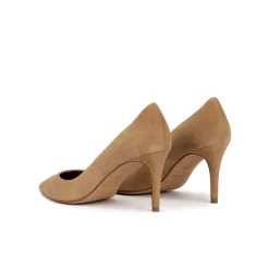 Quimera Zapatos de punta con tacón de 7,5 cms en ante camel