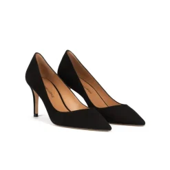 Quimera Zapatos negros de ante con tacón medio y punta fina