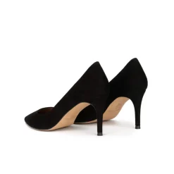 Quimera Zapatos negros de ante con tacón medio y punta fina