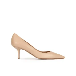 Raquel Zapatos de salón con tacón medio en piel beige