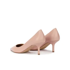 Raquel Zapatos de tacón medio y punta fina en piel nude