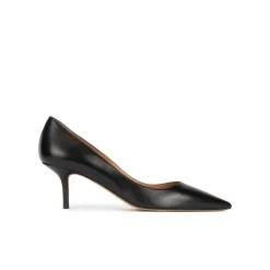 Raquel Zapatos negros de tacón medio en piel